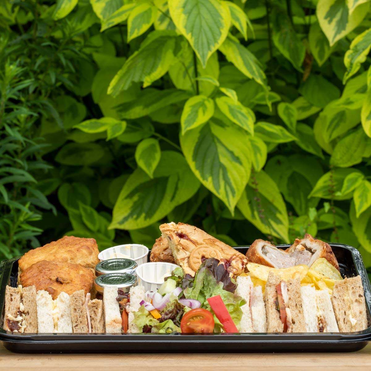 Takeaway Afternoon GTea from the Helenium Tearoom at Barnsdale Gardens