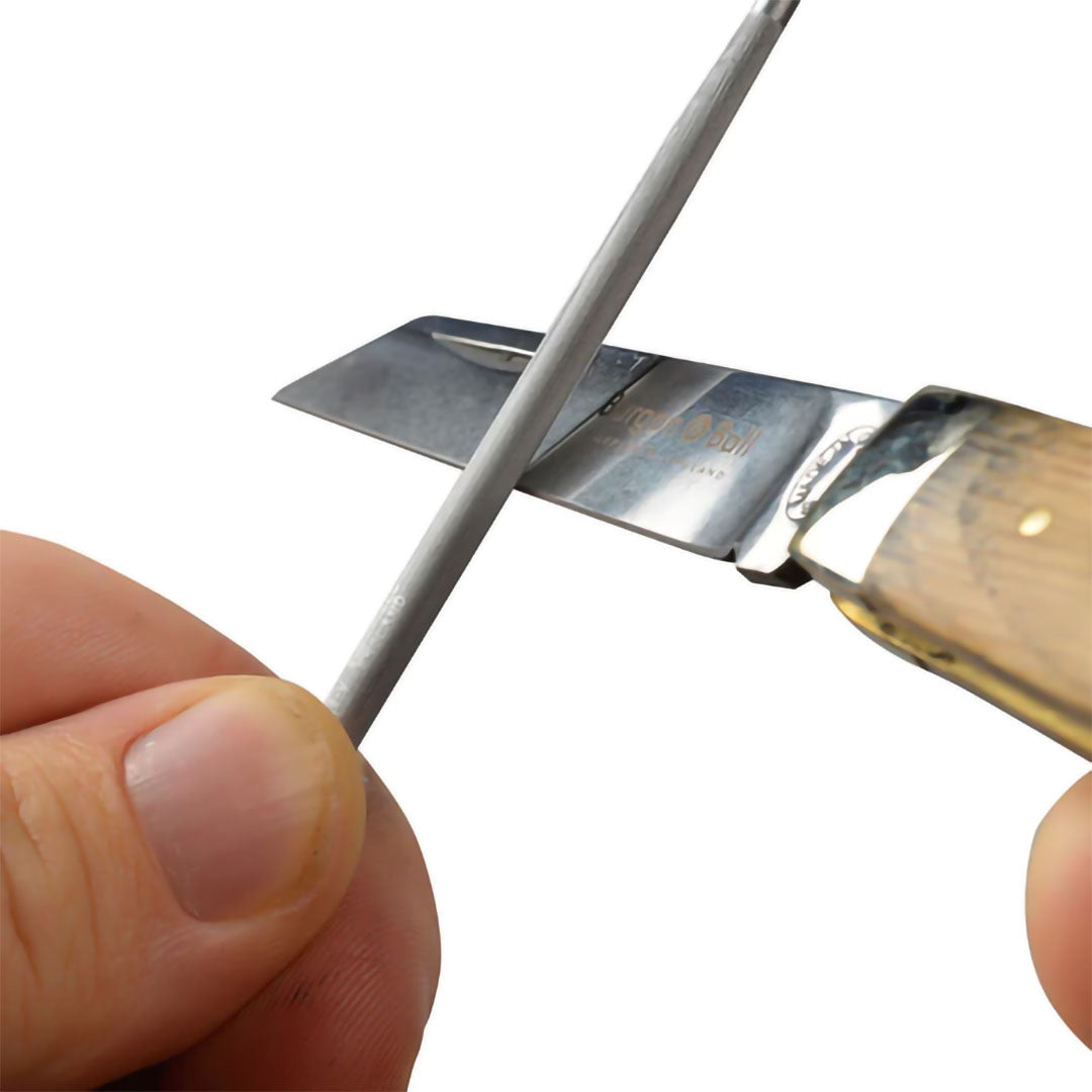 Miniature Sharpening Steel. Sharpener for gardening tools.