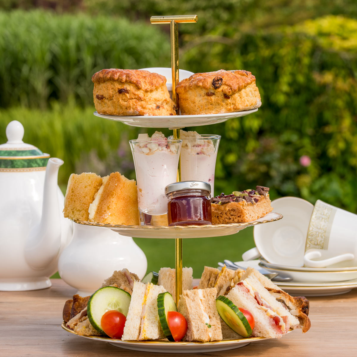 Barnsdale Afternoon Tea. Served on Fine Bone China.