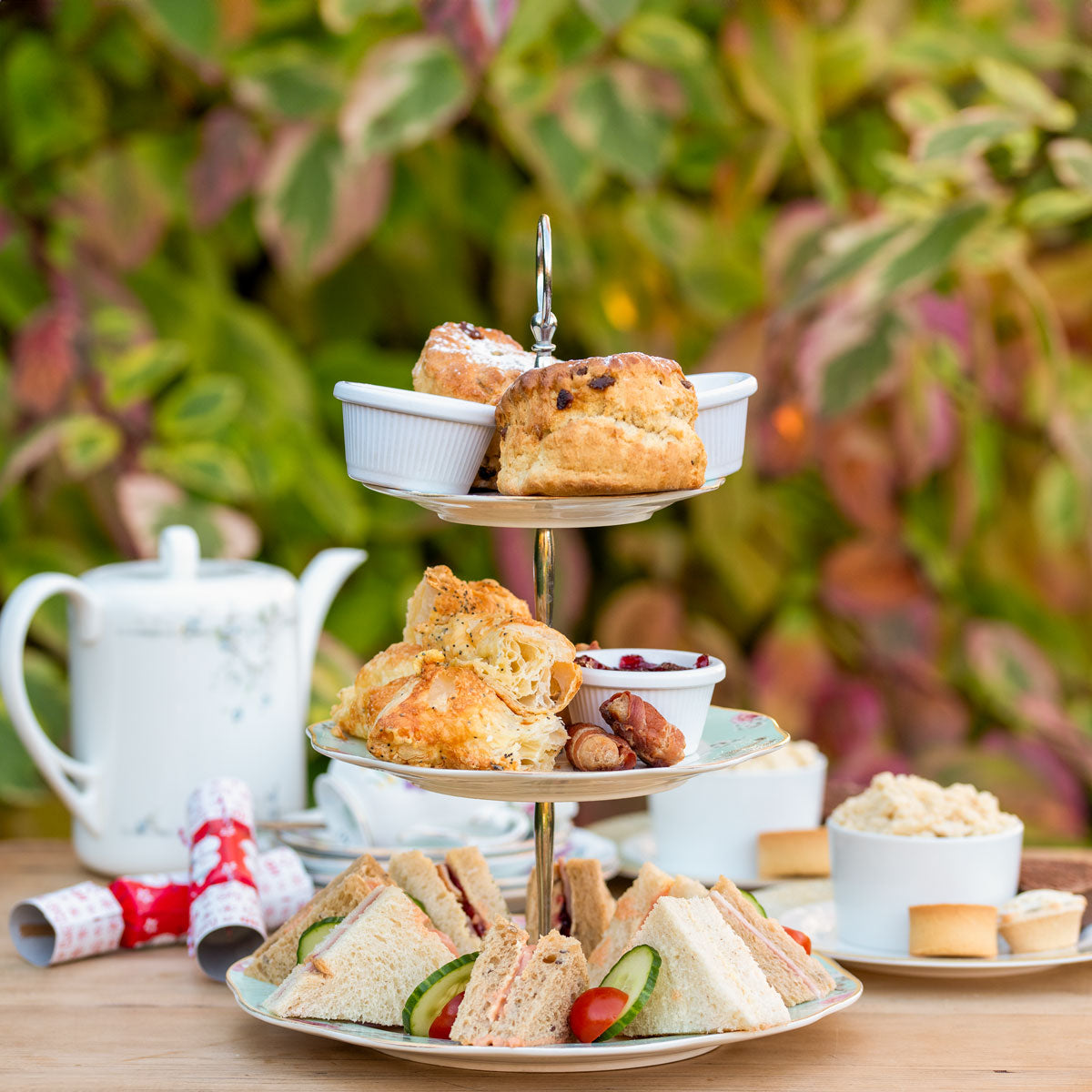 Christmas Afternoon Tea from the Helenium Tea Room at Barnsdale Gardens