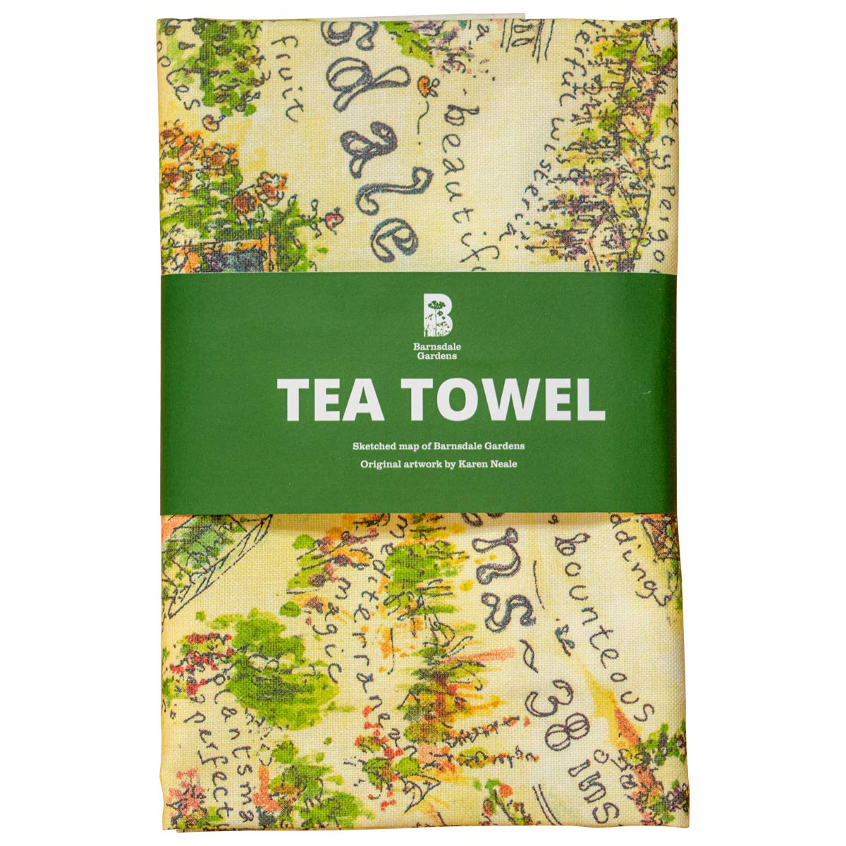 Barnsdale Gardens 40th Anniversary Tea Towel