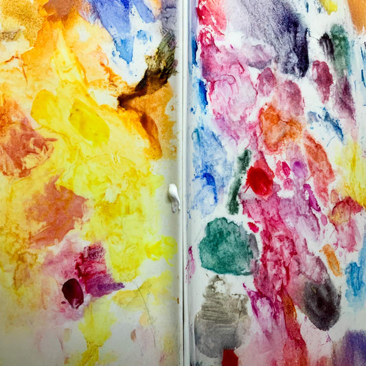 Introduction to Watercolour Painting with Dawn Wright: Four Week Course. Watercolour mixing tray